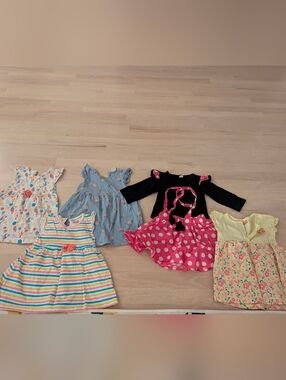 Bundle Of 5 Baby Girl Dresses - 9 To 12 M